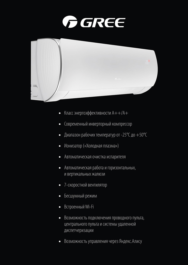Основные преимущества GREE Lyra Inverter R32