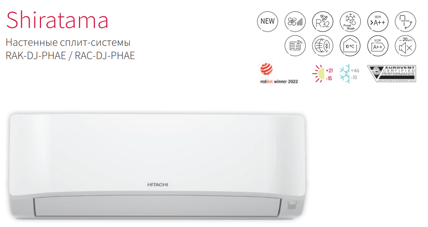 Функции и режимы Hitachi SHIRATAMA