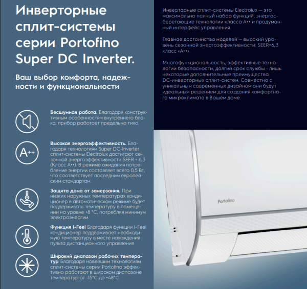 Преимущества Electrolux EACS/I-12HP/N8_25Y