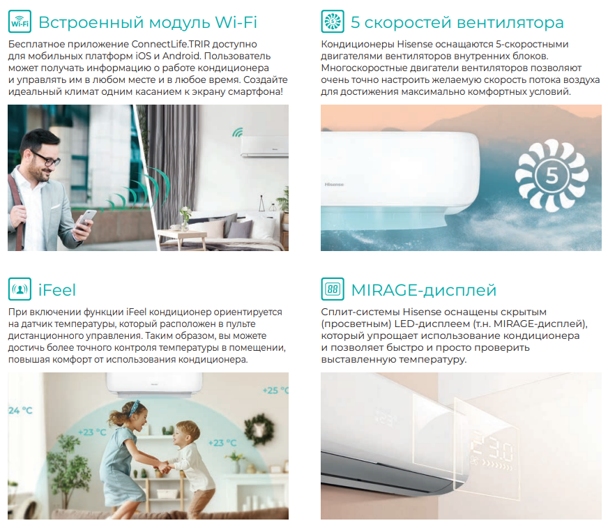Преимущества Hisense AS-07HW4RLRKB00