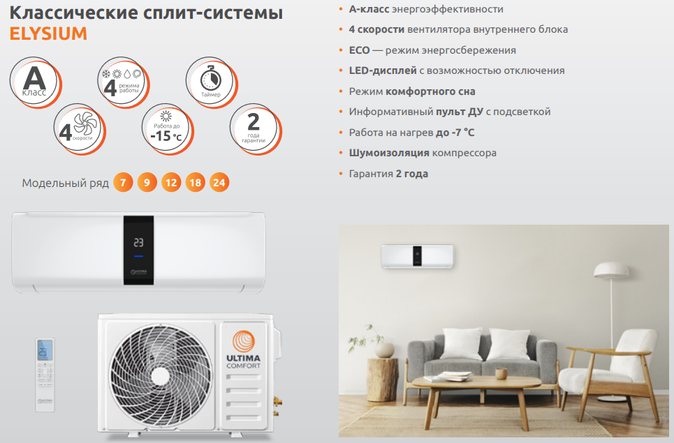 Функции и возможности Ultima Comfort ELB-07PN
